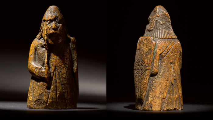 A 13th-century walrus-ivory ‘warder’ that has resurfaced on to the market two centuries after the Lewis chessmen were discovered