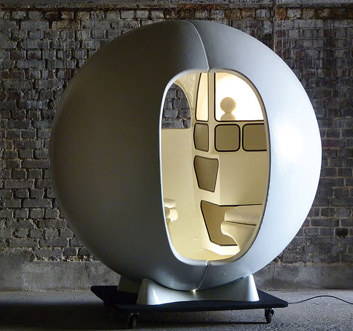Isolation Sphere by Maurice-Claude Vidili, 1972, at Maison Gerard,  courtesy of Maison Gerard