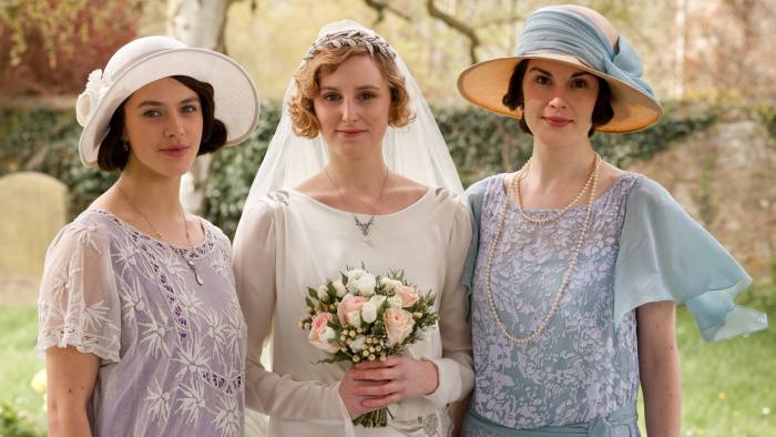 Downton Abbey Series 3...ITV1 Drama, Downtown Abbey Series 3. Episode 3 Jessica Brown Findley as Lady Sybil, Laura Carmichael as Lady Edith, Michelle Dockery as Lady Mary The third series, set in 1920, sees the return of all the much loved characters in the sumptuous setting of Downtown Abbey. As they face new challenges, the Crawley Family and the Servants who work for them remain inseparably interlinked © Carnival Film & Television Limited