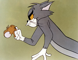 Tom and Jerry, in which the little guy always wins