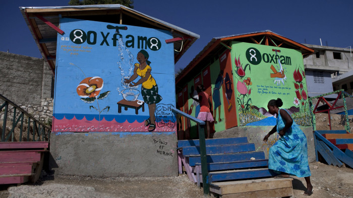 A latrine project led by Oxfam in Port-au-Prince, Haiti