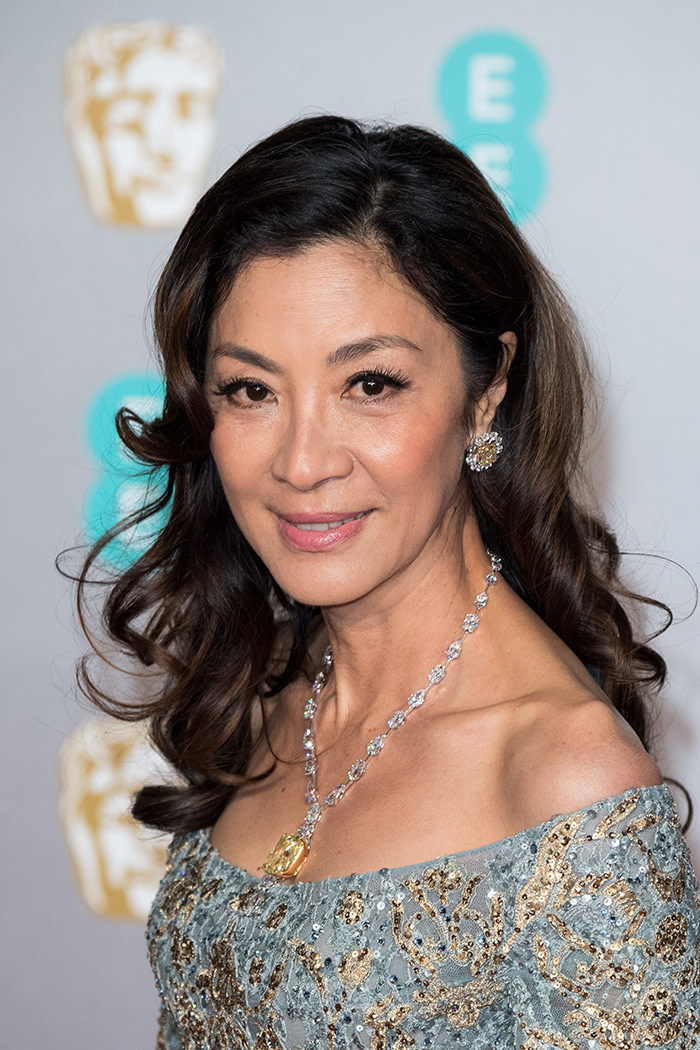 LONDON, ENGLAND - FEBRUARY 10: Michelle Yeoh attends the EE British Academy Film Awards at Royal Albert Hall on February 10, 2019 in London, England. (Photo by Jeff Spicer/Getty Images)
