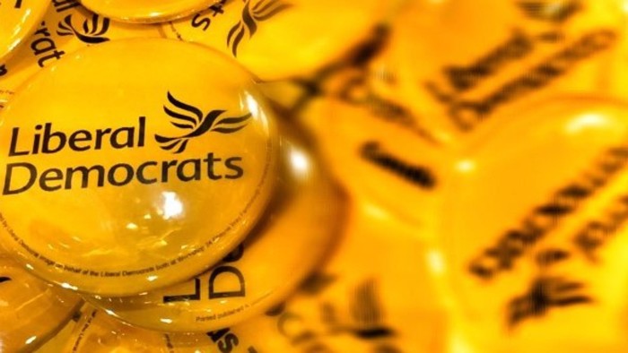 GLASGOW, SCOTLAND - OCTOBER 07: (EDITOR'S NOTE: Image was created using a iPhone and processed using digital filters) Liberal Democrats merchandise for sale at the party's autumn conference on October 7, 2014 in Glasgow, Scotland. Liberal Democrat activists and supporters are gathering in the city for their final conference before the general election. (Photo by Jeff J Mitchell/Getty Images)