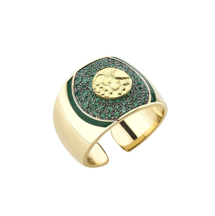 Francesca Villa Fanam emeralds ring, £4,200, info@francescavilla.it