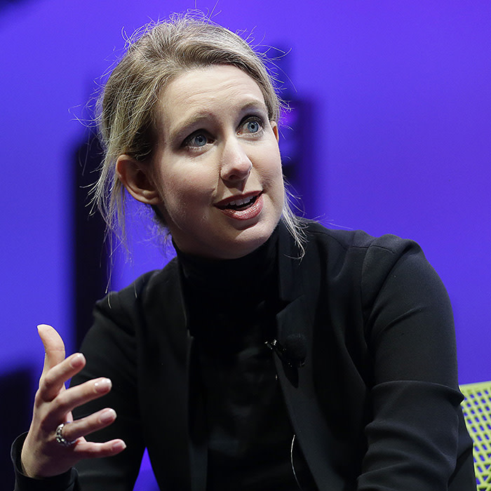 FILE- In this Nov. 2, 2015, file photo, Elizabeth Holmes, founder and CEO of Theranos, speaks at the Fortune Global Forum in San Francisco. On Wednesday, March 14, 2018, the Securities and Exchange Commission filed charges against Holmes and her company for defrauding investors. (AP Photo/Jeff Chiu, File)