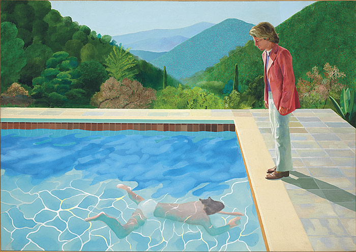 DAVID HOCKNEY (B. 1937), Portrait of an Artist (Pool with Two Figures), acrylic on canvas, 84 x 119 3/4 in., Painted in 1972 CHRISTIES IMAGES
