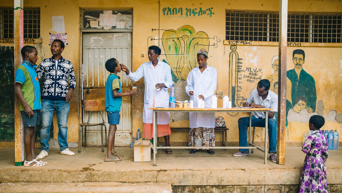 Donations in action: community health workers in Ethiopia, whose training was part-financed by The End Fund