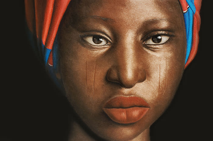 Babajide Olatunji - Tribal Marks Series IV #17 Courtesy artist and TAFETA.
