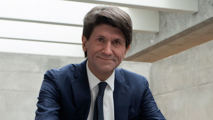 Professor Gianmario Verona, new rector of Bocconi university portraited on the new university’s building in Milan. November 02nd 2016. 