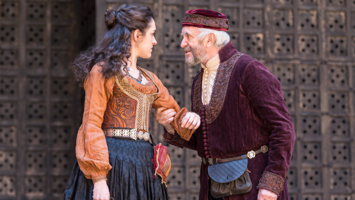 Phoebe Pryce and Jonathan Pryce in 'The Merchant of Venice'