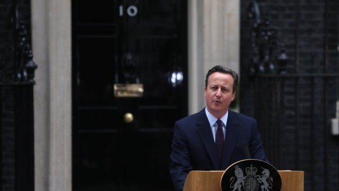 Prime Minister David Cameron outside 10 Downing Street, London