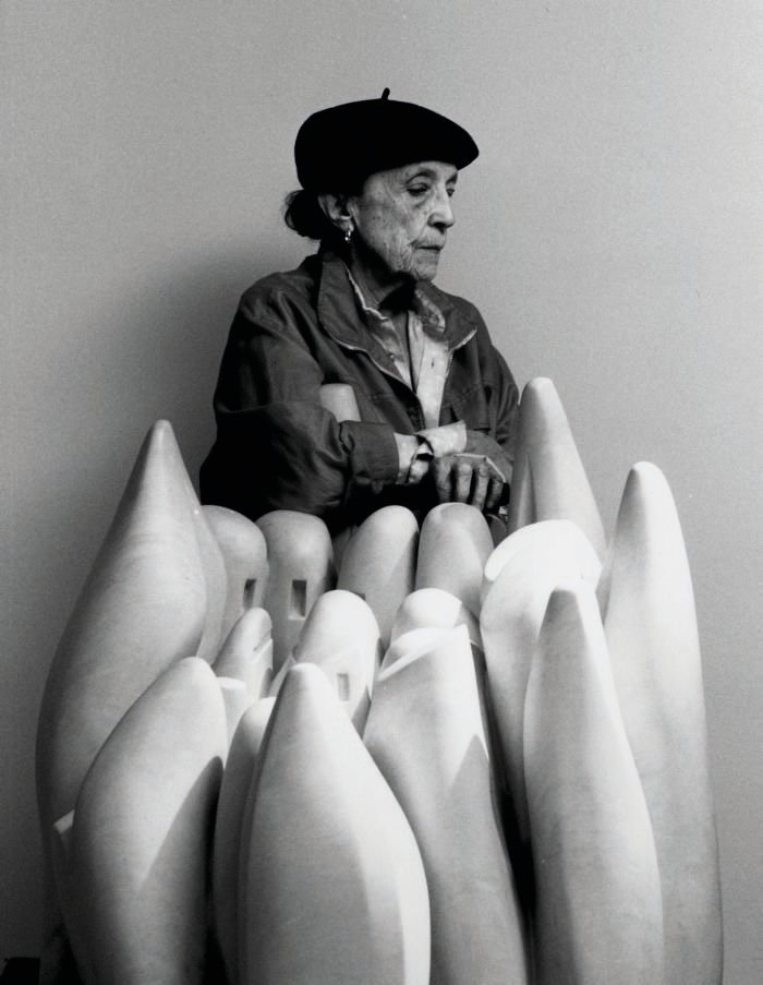 Mandatory Credit: Photo by Sipa/REX/Shutterstock (1196478b) Louise Bourgeois with 'Eye to Eye' (1970) Louise Bourgeois