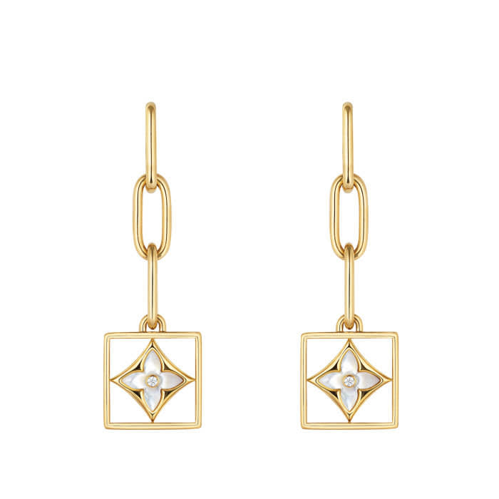 B Blossom earrings — Yellow and white gold, white mother of pearl and diamonds, €6,900