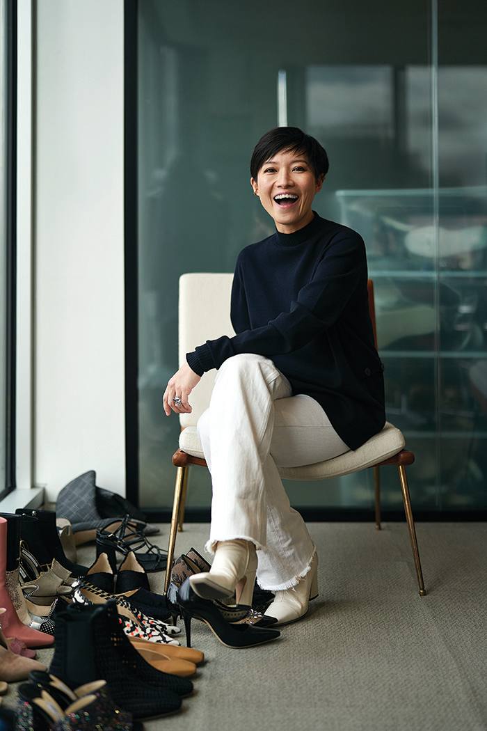 Sandra Choi at Jimmy Choo 10 Howick Place SW1P 1GW London for Financial Times