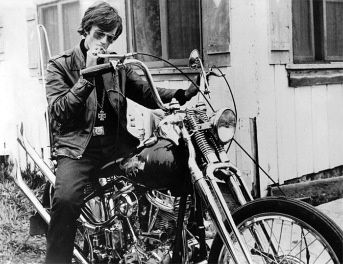 Peter Fonda on a motorcycle in ‘The Wild Angels’ (1966)