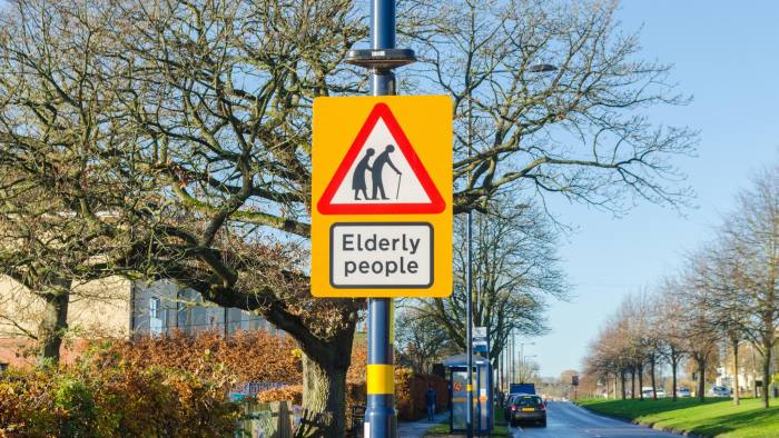 KK7YXH Sign warning of elderly people crossing the road