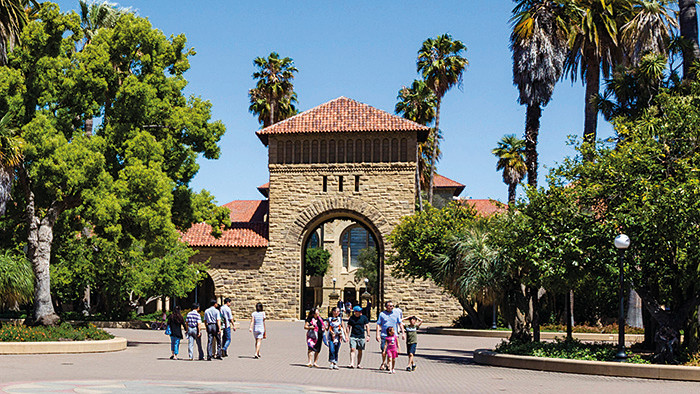 E95Y1P Main Quad, Stanford University, Palo Alto, California, USA