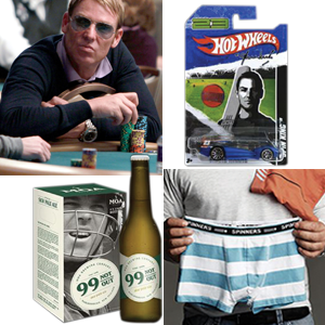 Over the years the Warne brand has been applied to, among others, poker, Hot Wheels cars, beer, and underwear