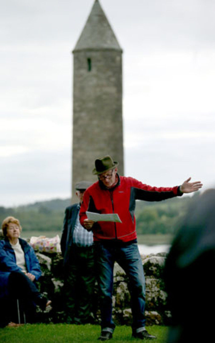 Adrian Dunbar reads 'Krapp's Last Tape' on Devenish Island