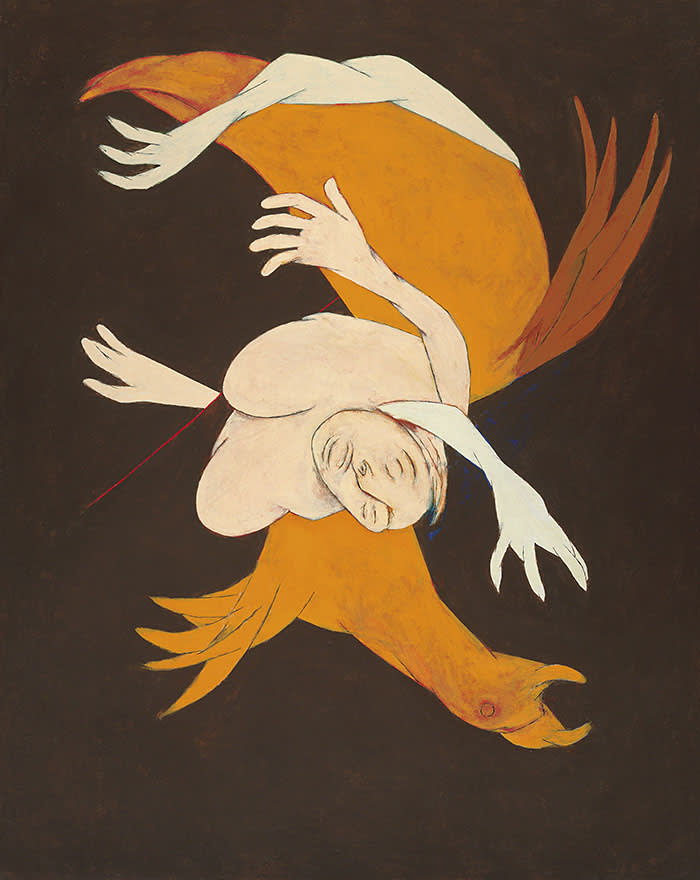 Tyeb Mehta: Falling Figure with Bird