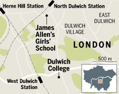 Dulwich map