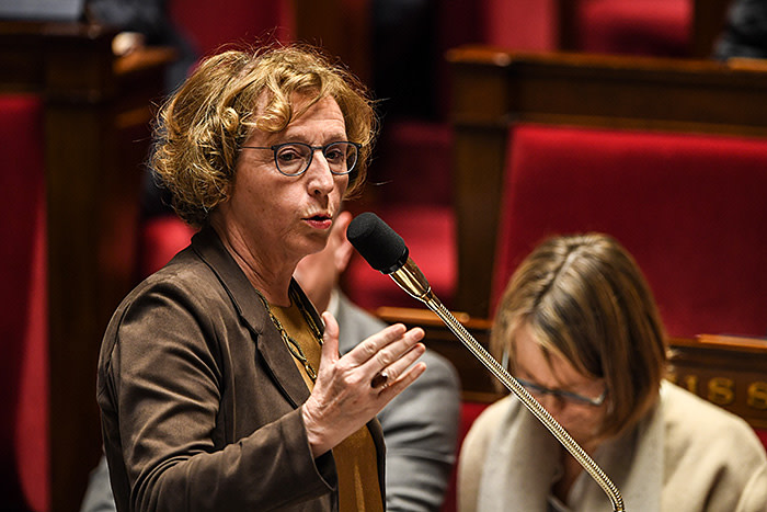 French Labour Minister Muriel Penicaud speaks during a session of questions to the government at the National Assembly in Paris on February 20, 2018. / AFP PHOTO / Eric FEFERBERG (Photo credit should read ERIC FEFERBERG/AFP/Getty Images)