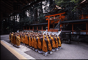 Monks on Mount Koya, Japan