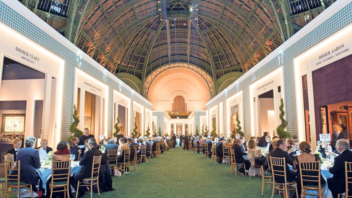 the preview dinner at the 2014 Biennale des Antiquaires in the Grand Palais, Paris