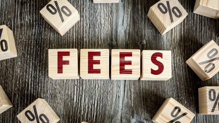 Wooden Blocks with the text: Fees - getty