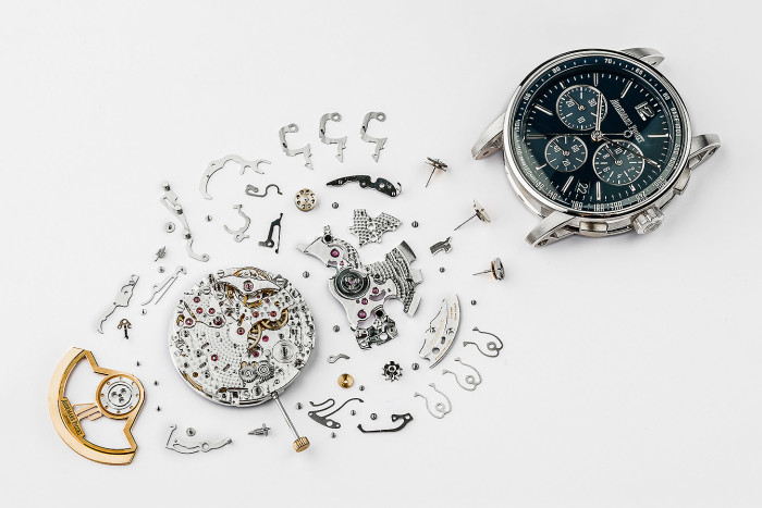 Deconstructed watch for the Financial Times (FT) at the Audemars Piguet headquarters in Le Brassus, Switzerland, Wednesday December 19 2018. (KEYSTONE/Valentin Flauraud)