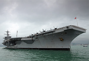 US aircraft carrier Carl Vinson in Hong Kong in 2011
