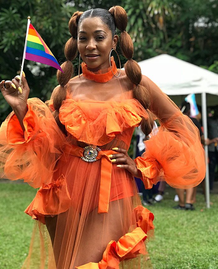 D’Angel at the Pride JA Breakfast Party in 2018