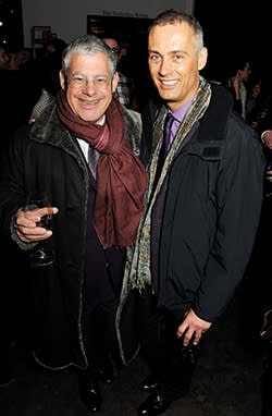 Cameron Mackintosh with his partner Michael Le Poer Trench, London, March 2013
