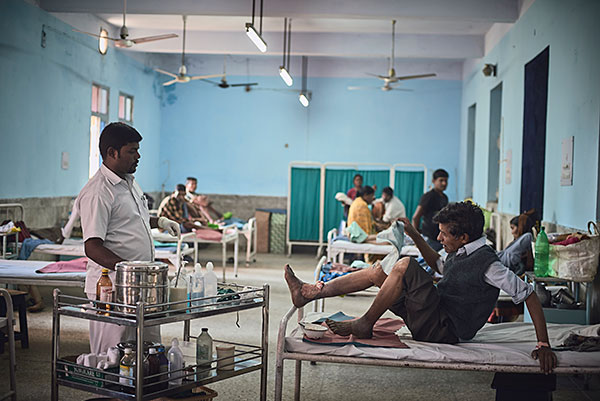 Gaju, 50, being treated at the Leprosy Mission hospital in Purulia