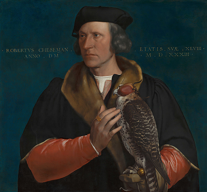 Hans Holbein the Younger (c. 1497–1543), Robert Cheseman, 1533 Oil on panel, 58.8 x 62.8 cm Mauritshuis, The Hague, inv. 276 Photo © Mauritshuis, The Hague Exhibition organised in partnership with Royal Collection Trust