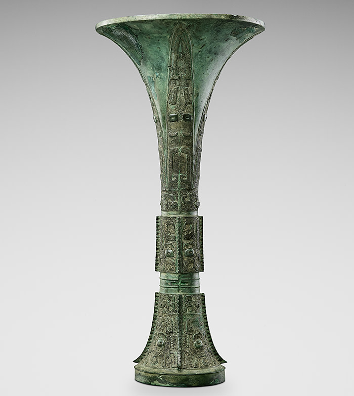 Bronze wine vessel, late Shang dynasty (c1600-1046BC)