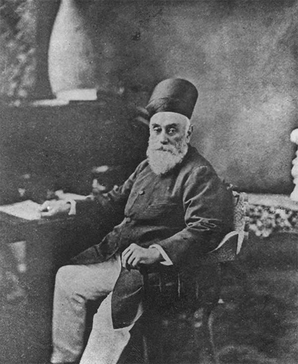 Indian industrialist Jamsetji Nusserwanji Tata (1839 - 1904), founder of Indian multinational corporation the Tata Group, circa 1890.  (Photo by Henry Guttmann/Hulton Archive/Getty Images)