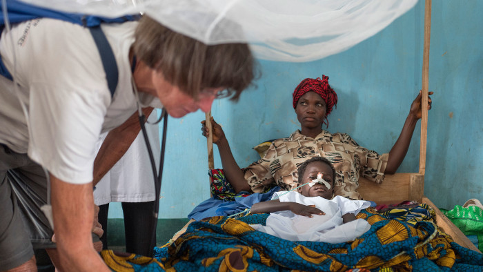 Dr Martine Hennaux on her rounds at Mukedi hospital in the Democratic Republic of Congo