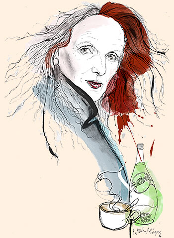 Patrick Morgan's illustration of Grace Coddington