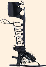 Gladiator sandals, £420, Ancient Greek Sandals for Marios Schwab