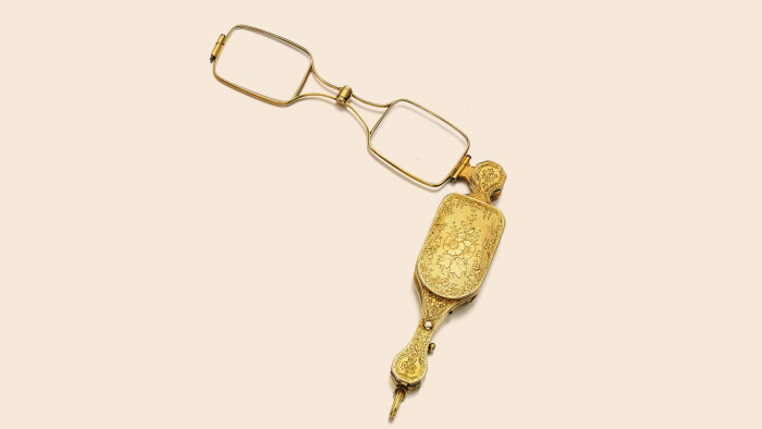 A Patek Philippe lorgnette with a watch, sold for £10,000