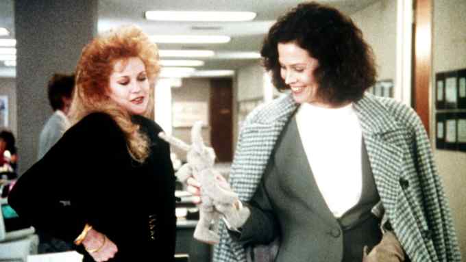 Stand-in stands out: Melanie Griffith and Sigourney Weaver in ‘Working Girl’