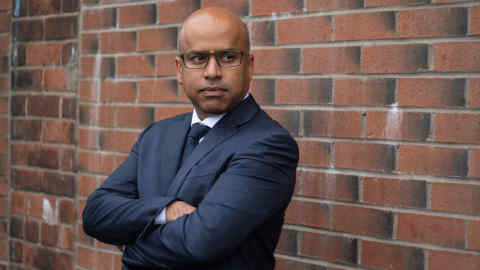 Commission for Work and Careers Sanjeev Gupta, CEO of Liberty House Group, at Liberty Steel Dalzell steelworks in Motherwell, Scotland, on 28 September 2016.