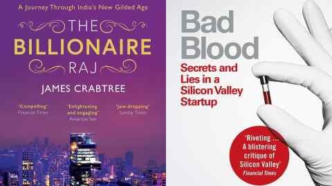Books montage for Work and Careers, left to right: The Billionaire Raj Paperback – 2 May 2019 by James Crabtree, Bad Blood: Secrets and Lies in a Silicon Valley Startup Paperback – 21 Mar 2019 by John Carreyrou