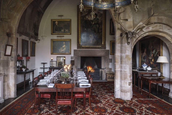 The 14th-century Dining Hall under the original entrance arches