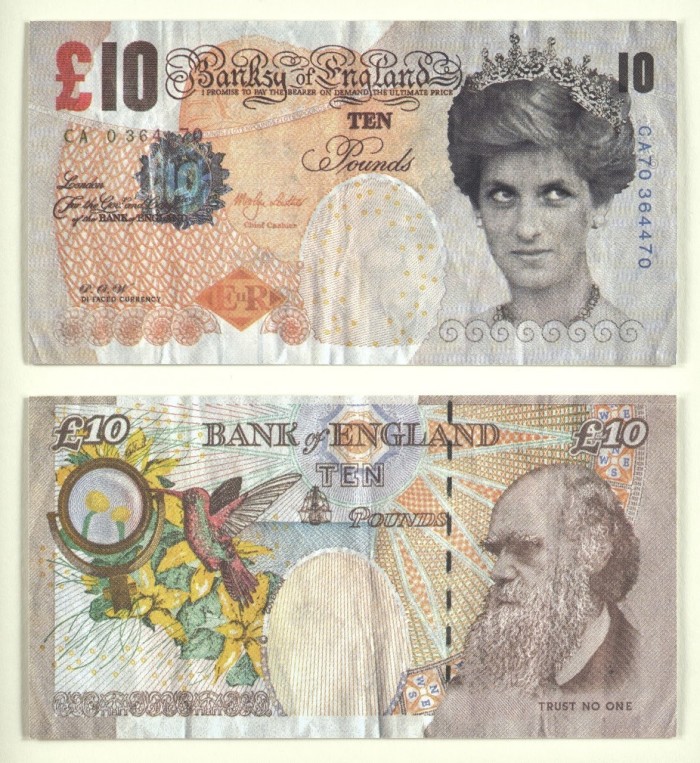 “Di Faced Tenner” by Banksy, donated by Delahunty Fine Art