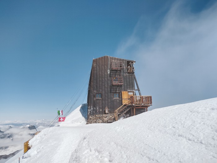At 4,600m the Margherita Hut is the highest refugio in Europe
