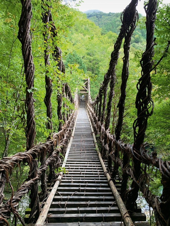 A vine bridge in the remote Iya Valley, where Chiiori is located
