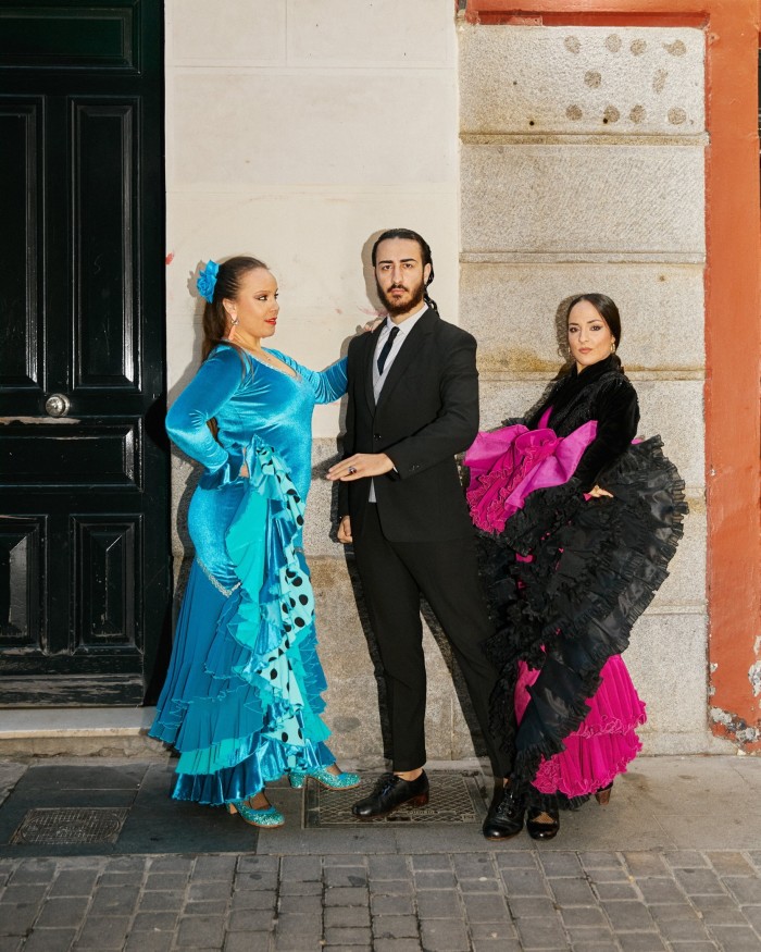 Cardamomo flamenco artists (from left) Claudia Cruz, José Escarpín and María Reyes