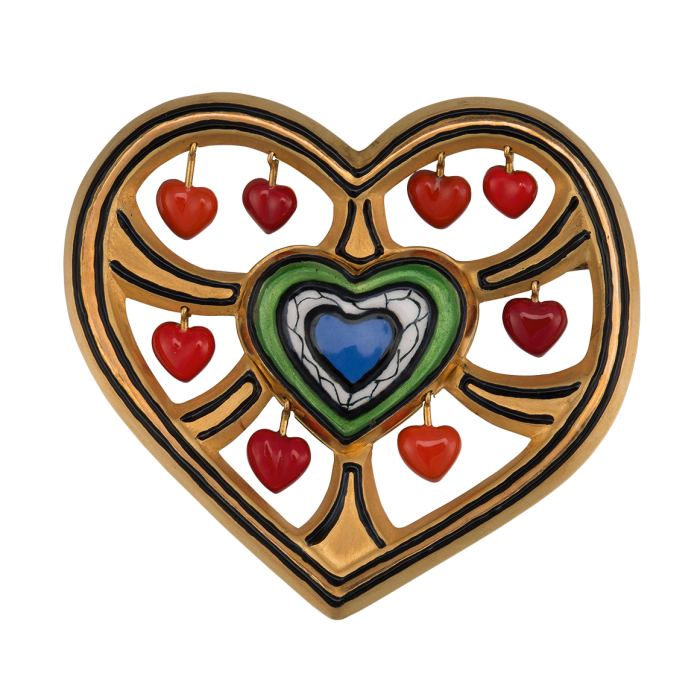 Heart Tree brooch and pendant, 1990, louisaguinnessgallery.com